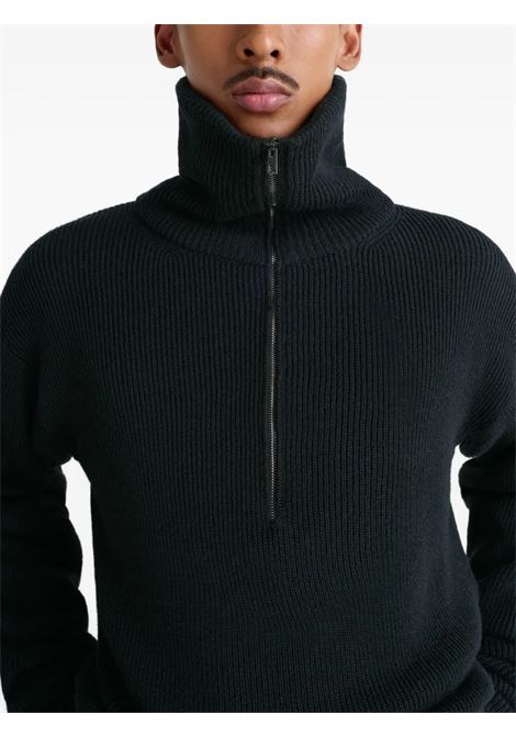 maglione half zip uomo nero LEMAIRE | TO1439 LK1042BK999